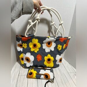 Farmhouse is my style new tote with wallet set floral